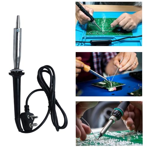 Image of 220-230V Heavy-duty Heat Pencil Tip 125 Watts Soldering Iron With PVC Wire and Copper Tip, Fast Heating Leak and Surge Proof - Made in India (Pack of 1)