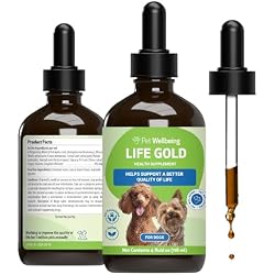 Pet Wellbeing Life Gold for Dogs - Supports Detoxification & Immune System Health with Astragalus & Sheep Sorrel - NASC Certified & Vet-Formulated - 4 oz Liquid Formula