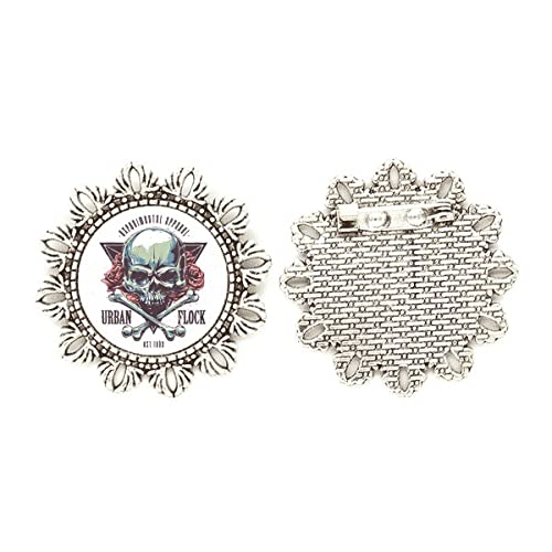 Broche de plata esqueleto indio joya plata hombre mujer Urban Flock