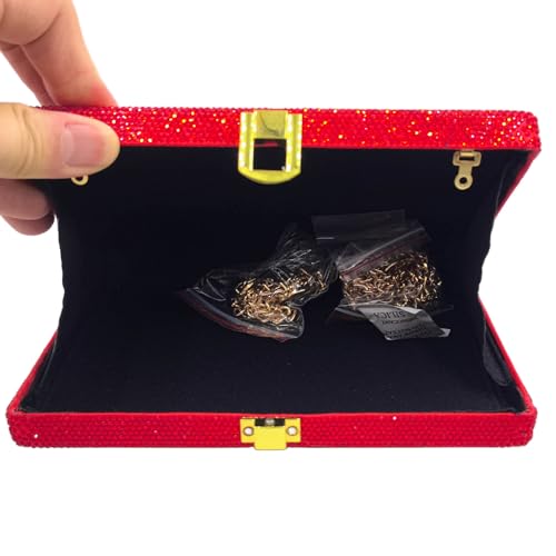 Image of Boutique De FGG Retro Mini Crystal Clutch Purses for Women Luxury,Novelty Rhinestone Evening Bag,Formal Party Clutch Handbag
