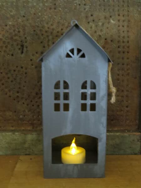 Primitives-Supplies-for-Colonial-Salt-Box-House-Candle-Lantern-Punched-Tin-Punch-Primitive-w-Candle-8-for-Holiday-Kitchen-Farhouse-Home-Decor Primitives Supplies for Colonial Salt Box House Candle Lantern Punched Tin Punch Primitive w Candle 8 for Holiday Kitchen Farhouse Home Decor