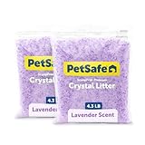 PetSafe ScoopFree Premium Litière Pour Chat Non Agglomérante En Cristal - Contrôle Des Odeurs, Sans Poussière - Lavande, Paquet De 2