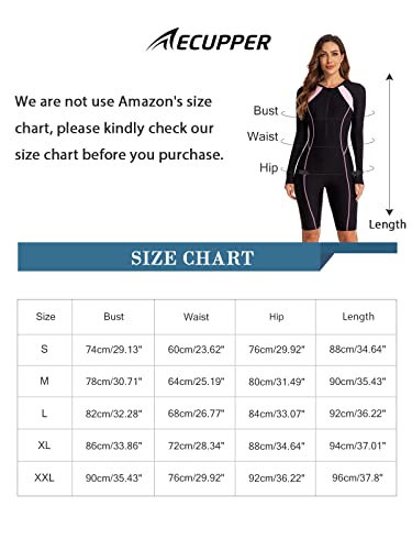 Ecupper Womens Long Sleeve Rash Guard One Piece Swimsuit Zipper Bathing Suit Uv Protection Boyleg Surfing Suit Swimwear Built In Bra Black-9 Medium #TOP5