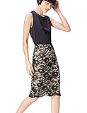 Spitze find. Rock Damen Midirock aus Spitze, mit Bleistift-Schnitt, Wellenkante, Beinschlitz und Reißverschluss, Schwarz (Black), 42 (Herstellergröße: X-Large)