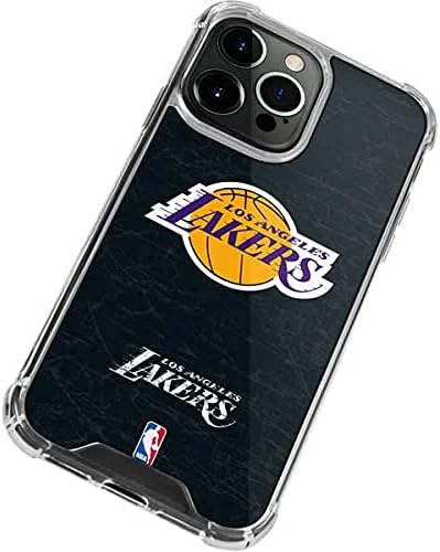 Skinit Clear Phone Case Compatible with iPhone 13 Pro - Officially Licensed NBA Los Angeles Lakers Black Primary Logo Design