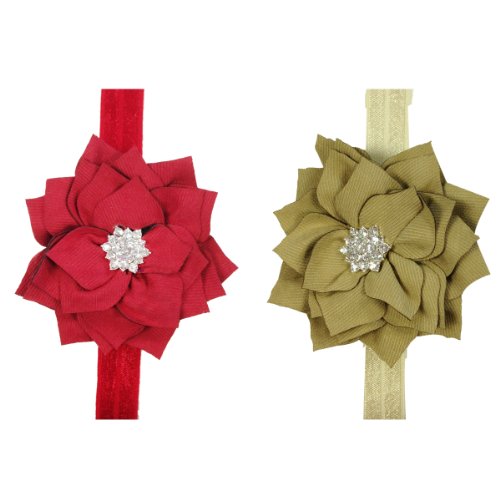 Kella Milla Set Of 8 Assorted Starry Flower Shimmer Baby Headbands #TOP2