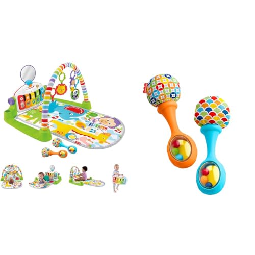 Fisher-Price Baby Playmat Deluxe Kick & Play Piano Gym & Maracas ...