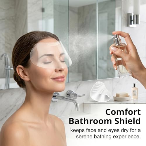 50 Stück Duschschutz Gesichtsvisier, Transparent Augenschutz für Haarewaschen & Duschen, Profi Zubehör für Wimpernverlängerung & Microblading