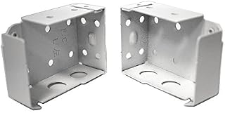 Low Profile Box Mounting Bracket Set for Window Blinds - White