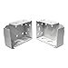 Low Profile Box Mounting Bracket Set for Window Blinds - White