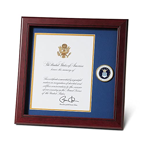 Allied Frame United States Air Force Presidential Memorial Certificate Frame with Medallion - 8 x 10 inch