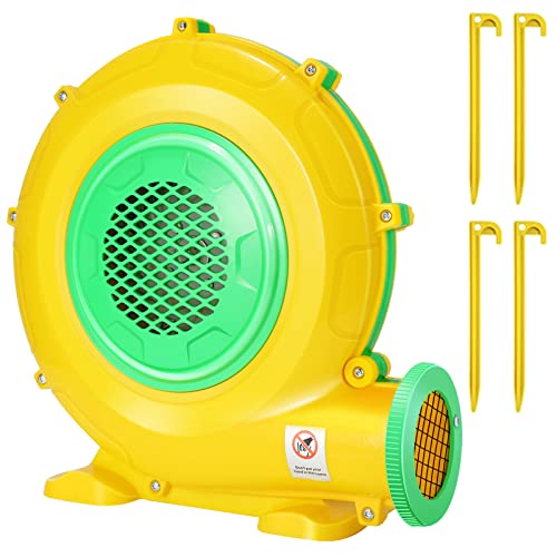 Bounce House Blower, 1100W/1.47HP Commercial Air Blower with Double-Sided Fan Blade Design, Strong Wind and Great Heat Dissipation Properties for Bouncy Castle, Jump Slides, Arch, Inflatables