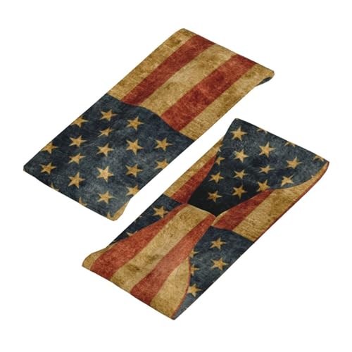 Image of American Flag Sports Headbands Moisture Wicking Workout Headband Sweatband Headbands for Running Cycling Football Yoga Hairband for Men Women