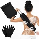 Sibba Peeling Rückenschrubber Set 3 Stück Rückenwaschlappen und Peeling Handschuh PeelingKörper Waschlappen Badehandschuh für Frauen Männer abgestorbene Haut
