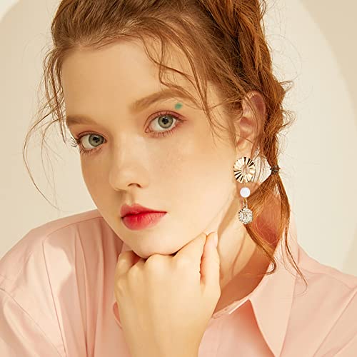 DICOSMETIC 20Pcs 10 Styles Doré Boucles D'oreilles en Acier Inoxydable Boucles D'oreille en Forme de Triangle, Feuille, Larme, Cône, Fleur Boucle D'oreilles Texturées pour la Fabrication de Bijoux – vue 6