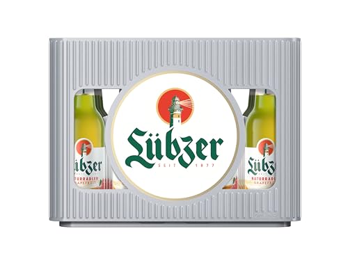 Lübzer Naturradler Grapefruit, Radler Flasche (20x 0,5 L), Kasten Mehrweg Biermischgetränk - Radler- Alster - Bier