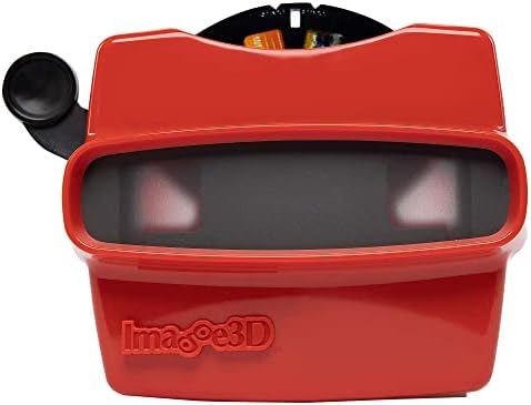Image3D Custom RetroViewer Plus Red Viewfinder Reel - Classic Slide Viewer for Kids & Adults, Discovery Toy, Retro & Vintage Style, May Work in Old Reels