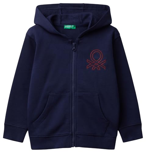 United Colors of Benetton Giacca C/CAPP M/L 3j68g503v Sudadera con Capucha, Turquesa, 1 año Niños y Adolescentes