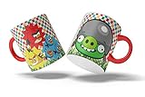 Tasse Angry Birds Papagei bunt Schwein Helm