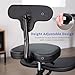 VIVO Ergonomic Mobile Cross Legged Desk Chair with Wheels, Home and Office, Flexible Kneeling Chair for Fidgeting, Adjustable Yoga Meditation Criss Cross Seat, Backrest, Black, CHAIR-CL02B