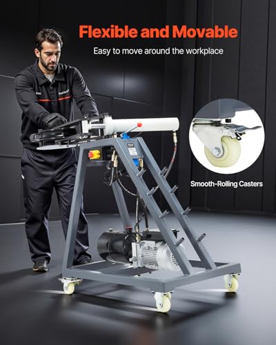 VEVOR Electric Tube Bending Machine, 750W Electric Tubing Bender with 6L Hydraulic Cylinder, Movable Pipe Bender Machine with Casters, 3 Dies & 180° Max Bending Angle, Suitable for 3/4 to 2 inch Pipes - Image 5
