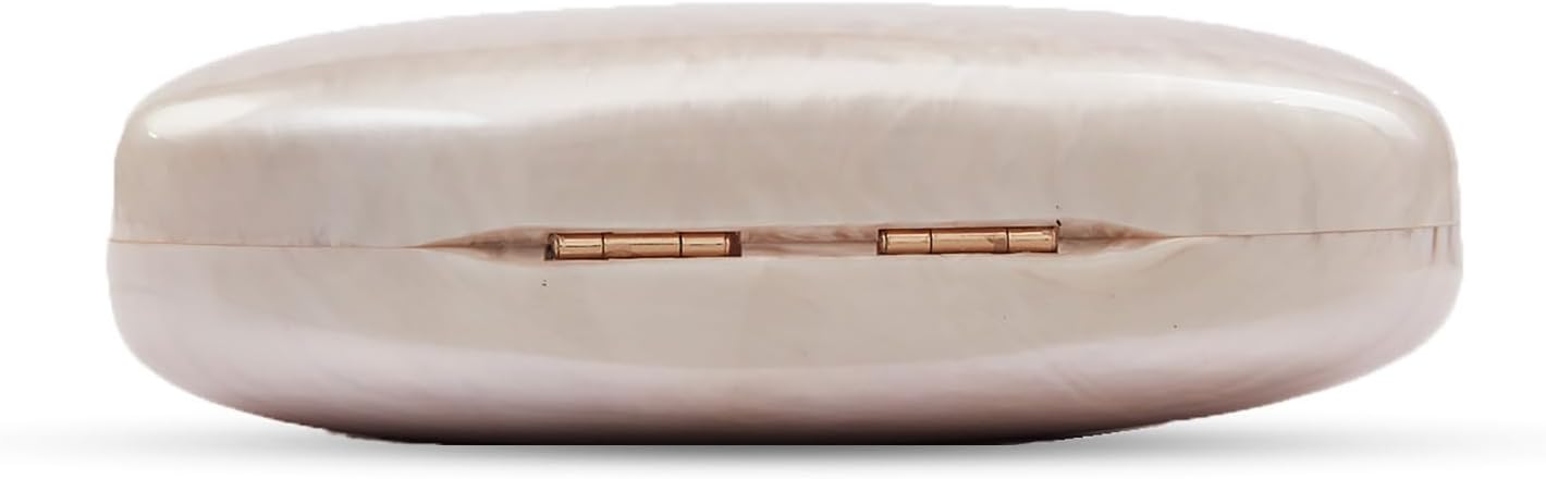 Acrylic Pearl Clutch Purses for Women, Minimalist White Evening Clutch Bag for Party, Wedding, Prom, Banquet - Image 7