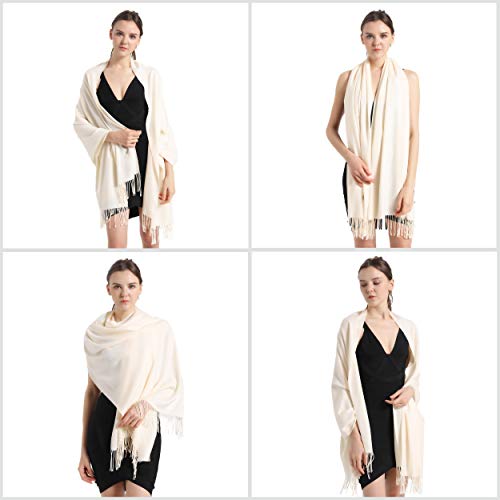 Vimate Cashmere Pashmina Scarf, Women Pashmina Shawls And Wraps With Medium Thickness For All Seasons #TOP3