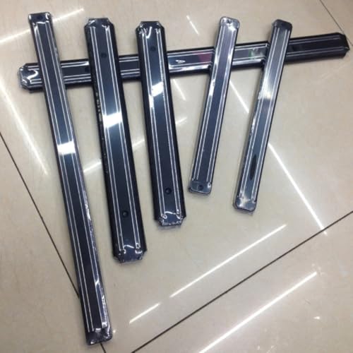 Portacuchillos magnético negro de hierro galvanizado resistente para pared 4