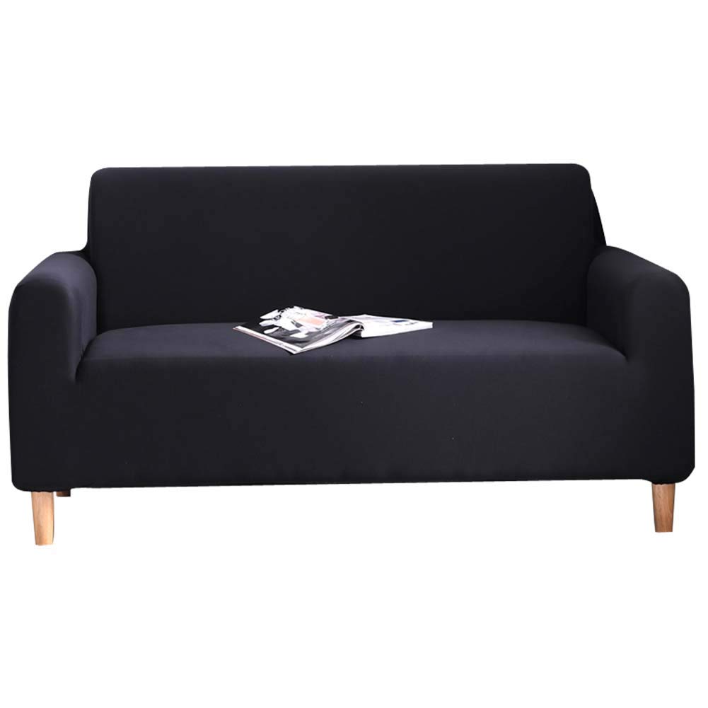 Zangge Bedding Sofa Black Cushion Cover Protector Cover Polyester Elastic Stretch Solid Colour Armchair Couch Living Room