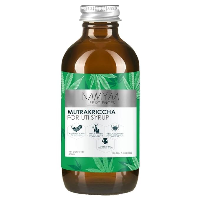 Namyaa Mutrakriccha Syrup for UTI - Fast relief of UTI Pain, Burning & Urgency | Strengthens Urinary Tract | Fast-Acting, Detoxifying, Flush Impurities, Clear System 4
