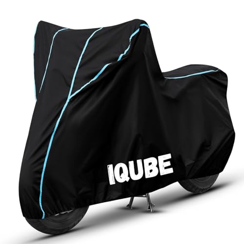 Image of Bike Cover for iQube 100% Waterproof, Dustproof & Scratch Resistant| Fully Bottom Elastic UV Resistant Heavy Duty Body Cover | All Weather Outdoor Use