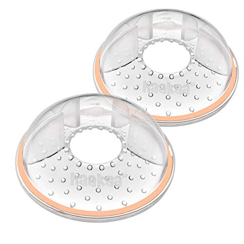 Image of haakaa Breast Milk Collector Breast Shells Breast Milk Catcher Milk Savers Nipple Shells for Breastfeeding, Reusable & Easy to be Placed Under Bras, 2 Pack