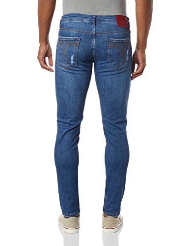 Jeans Skinny, Calvin Klein, Masculino, Azul marinho, 42