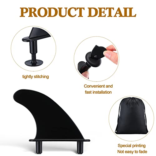 Sotiff 2 Sets Surfboard Fins Thruster 6 Fins Reinforced Surf Board Fins Screw Set Black Surfboard Fin with Surf Bags for Adults Surfing Longboard Shortboard by Sotiff - Used condition - Image 3
