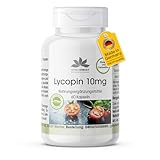 Lycopin Kapseln 10mg - 60 Kapseln - schluckfreundlich - hochdosiert - aus Tomaten-Extrakt - vegan | HERBADIREKT by Warnke Vitalstoffe - Deutsche Apothekenqualität