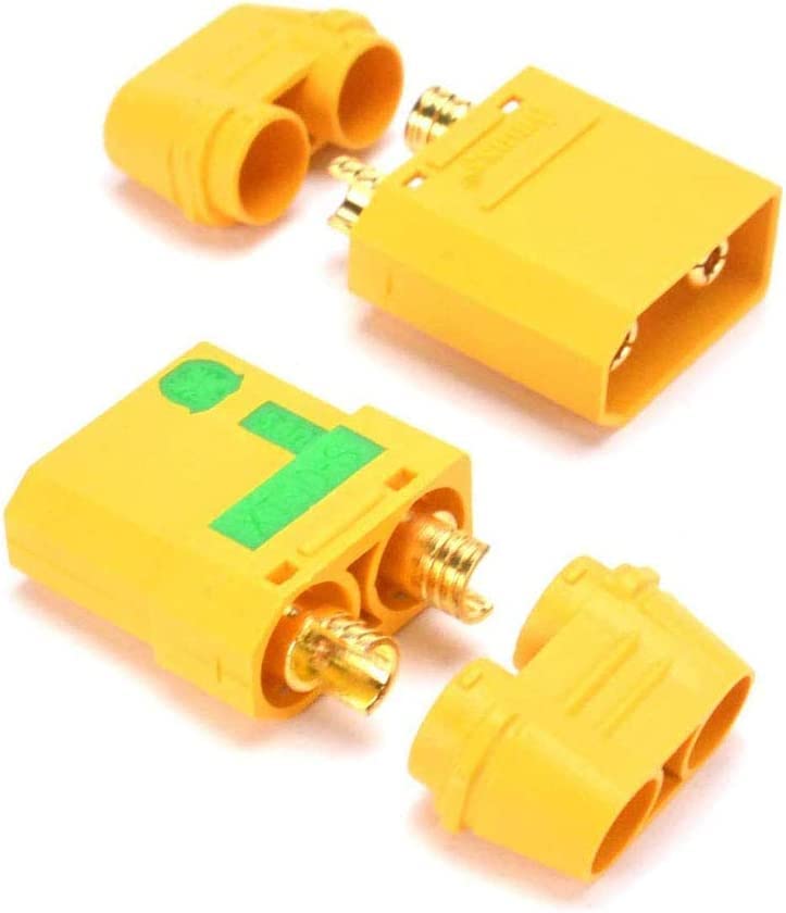 5 Paar XT-90 Stecker Adapter Set | Männlich & Buchse Für RC Batterien – Bis 90A Dauerstrom, Nylon-Gehäuse