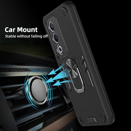Image of NDCOM for Oppo A3 Pro 5G Back Cover | Protective Oppo A3 Pro 5G Mobile Back Cover | Shockproof Ring Holder Case