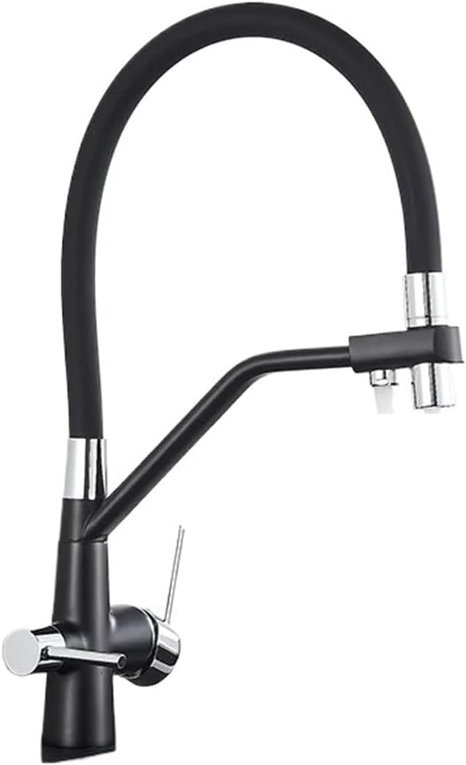 Filtre à eau rotatif à 360 degrés avec double filtration pour robinet trois voies