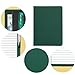 Gorbado A5 Padfolio Business Portfolio Folder,Junior Size Document Folder Organizer, Padfolio with Interior Pocket and Pen Loop, 5 x 8 Writing Pad Included, Dark Green