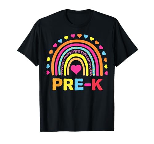 Back To School Shirt Rainbow Happy First Day Of Pre-K Gift T-Shirt