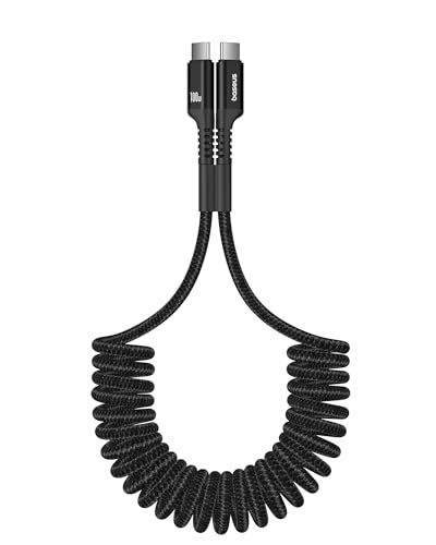 Baseus 100W 5A Fast Charging USB C Car Cable - Compatible with iPhone 17/Pro/Plus/Pro Max, Samsung Galaxy S23 S22 S21, Note 20 10 (3.3ft)