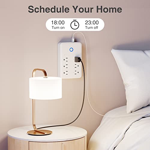 Smart Plug Outlet Extender, Wifi Surge Protector Power Strip Smart Plug,15A Wi-Fi Outlet Compatible With Alexa And Google Home #TOP4