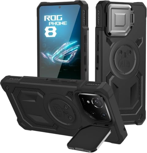 [Air Trigger & Kickstand] Case for ROG Phone 8 / 8 Pro (2024), (Black)