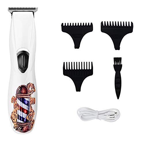 D&XQX J8 Tondeuse Professionnelle Hommes Barbe Toilettage Tondeuse électrique Barber Machine à Couper Les Cheveux,Blanc Cover