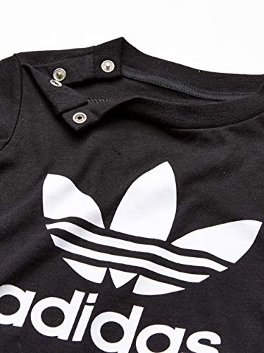 adidas Originals unisex-baby Trefoil Tee Black/White 3T