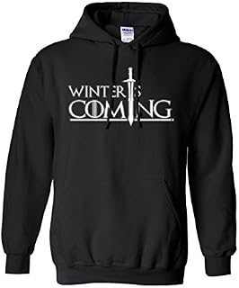 Winter is Coming DT Sweatshirt Hoodie (Large, Black)
