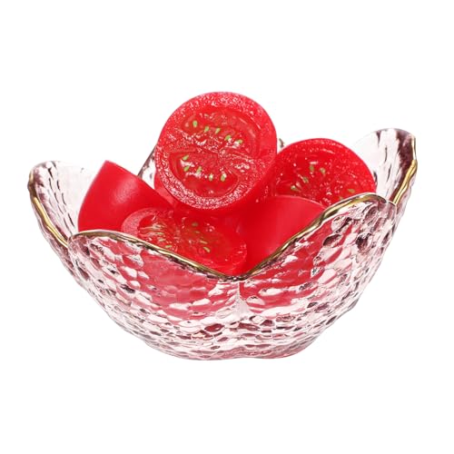HOLIDYOYO Cherry Blossom Decorative Glass Dish Cute Candy Bowl Jewelry