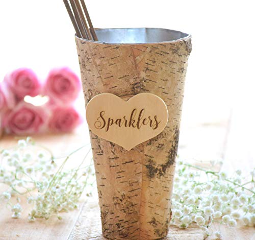 Wedding Sparklers Holder - Rustic Wedding - Large Sparkler Bucket - Long wedding
