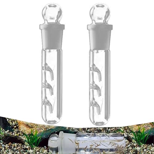 DXIA 2 Pcs Klarglas Planaria Falle und Schnecken Falle, Planarienfalle mit 3 Löchern, Planare Falle Glasegel Blutegel Catcher Trap Röhren Fangen, Worm Catch Pen für Planarien im Aquarium