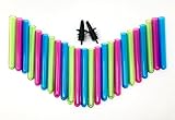 DESERT MERCANTILE 24 Neon Test Tube Shot Glasses - with 2 BONUS Liquor Pourers for Spill Free Pours for Bachelorette Parties, Bars, Pool Parties, Man Caves, New Year's Eve, and more.